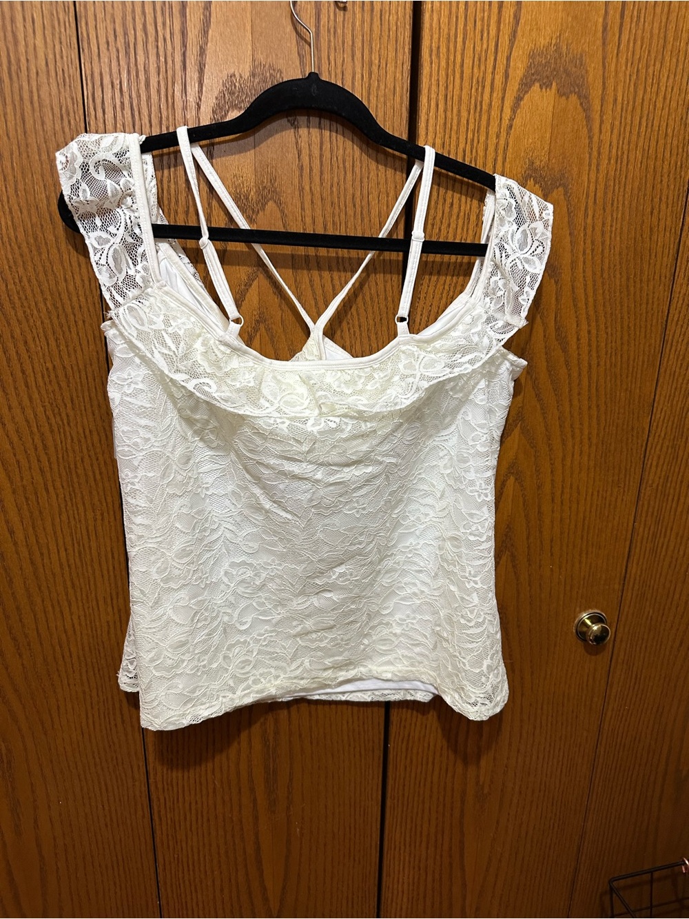 Torrid Ivory Lace Off-Shoulder Ruffle Top NWT Size 2 (2 X)